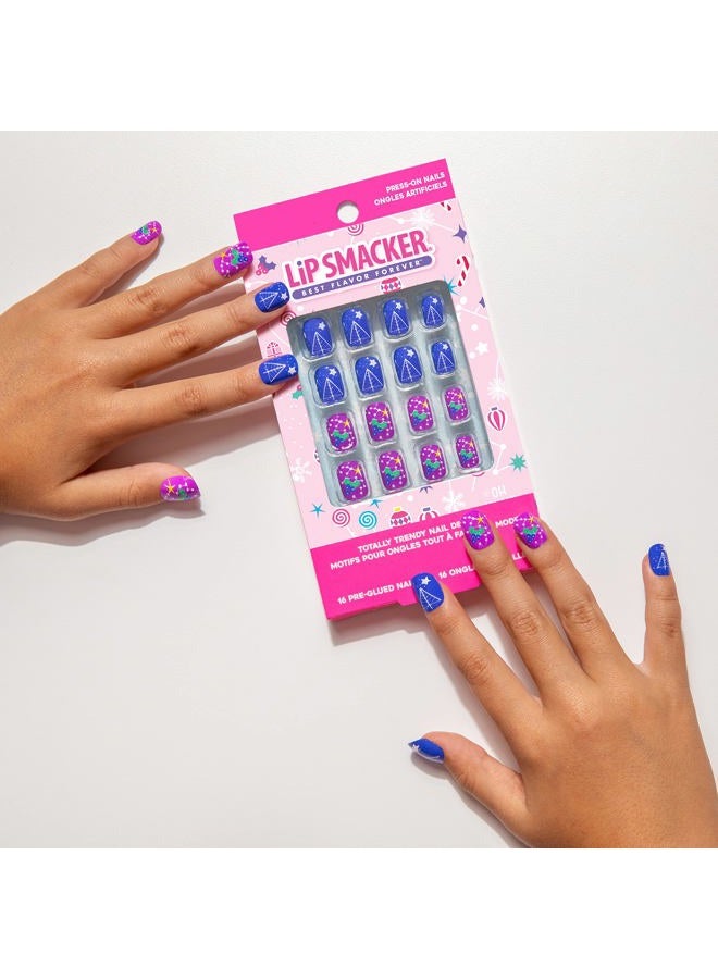 Lip Smacker Disney Princess Holiday Press On Nails Stocking Christmas Gifts For Girls Kids - Image 5