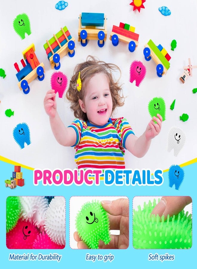 Silipull 50 Pcs Mini Tooth Toys Fidget Stress Relief Puffer Squeezy Dental Dentist Toys Birthday Party Gifts School Office Prizes, 2 Inch (Multicolored) - Image 3