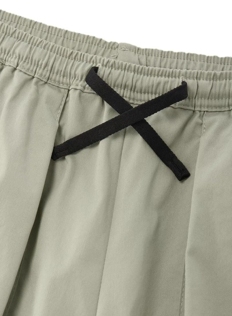 GIORDANO  Kid's Mid-Rise Relaxed Fit Twill Shorts  | Best Price UAE