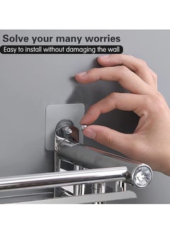 Generic Adhesive Wall Hooks, 8pcs Heavy Duty Wall Hooks Self Adhesive Hook Strong Nail Transparent Screw Holder Self-Sticking Wall Hooks for Bathroom Kitchen Wall Hanging Ceiling, Screw Net Length 8mm  - Image 2