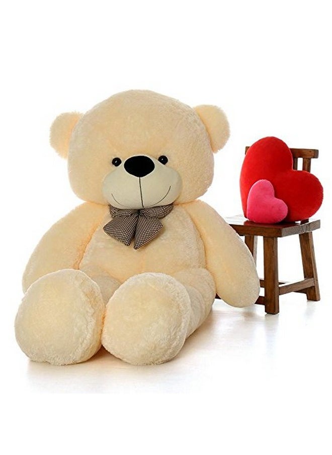 CLICK4DEAL - CLICK4DEAL Soft Toys Long Soft Lovable Huggable Cute Giant Life Size Figure Toy Child Safe Best for Birthday Gift Gift for Girlfriend 6 feet Cream - Image 1