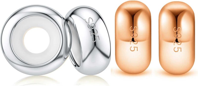 DALARAN Stopper Beads for Bracelets 925 Sterling Silver Clip Spacer Charm Bracelet Stoppers - Image 1