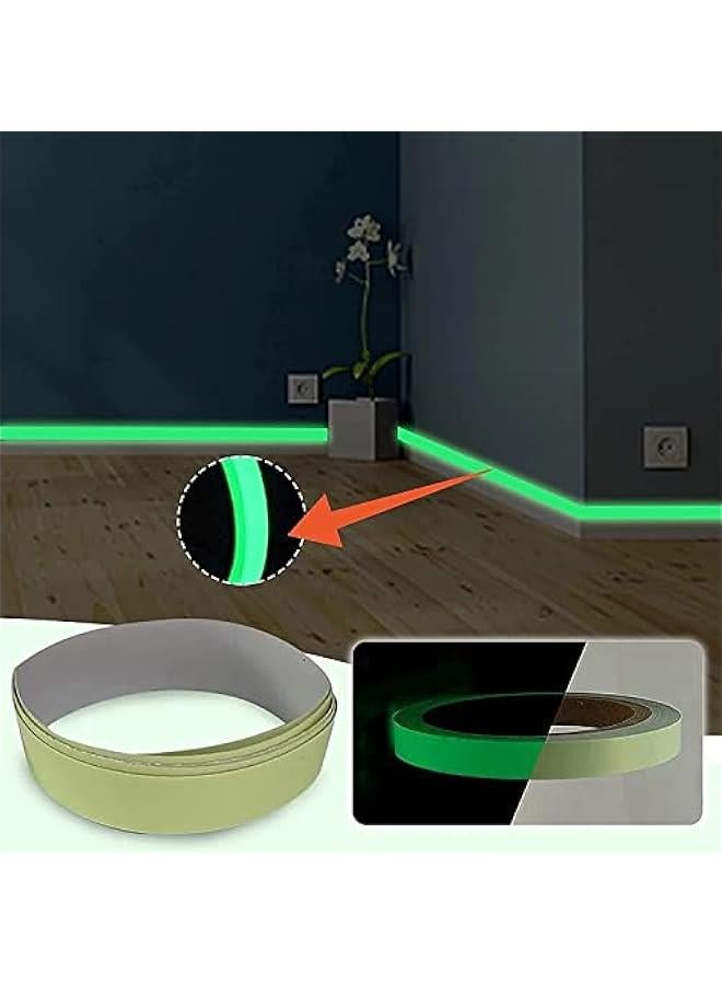 RYNX 2 Glow in The Dark Tape Green and Blue Glow Tape DIY Home Luminous Wall Sticker Tape Sticker Nonslip for Home Decoration and Dark Night e Signs 33 feet Length 0.7inch Width - Image 3