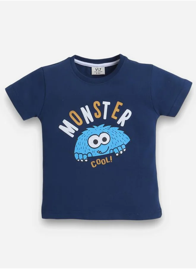 فكتور اند جين Graphic Print T-Shirt and Striped Pyjama Set