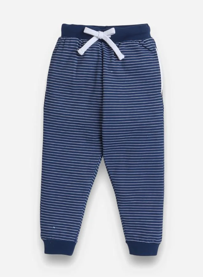 victor and jane Graphic Print T-Shirt and Striped Pyjama Set