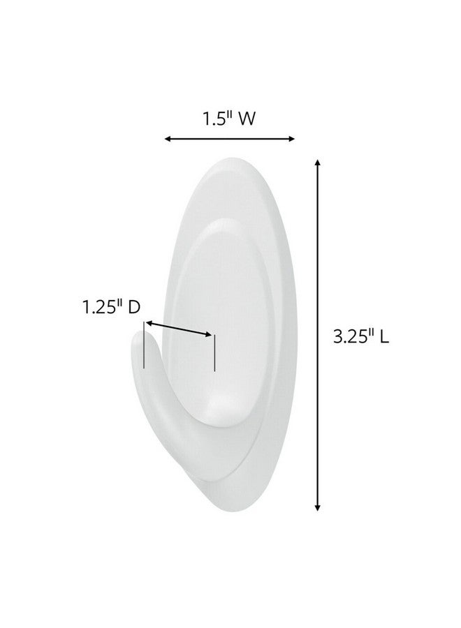 كوماند خطافات Command White Terrace، خطافان مع 4 شرائط Command، تتحمل حتى 3 أرطال، خطافات حائط معلقة خالية من التلف مع شرائط لاصقة، خطافات حائط بدون أدوات لتعليق الزخارف في أماكن المعيشة - Image 2