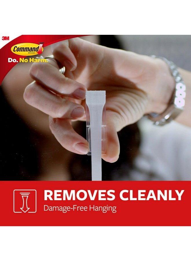 كوماند خطافات Command White Terrace، خطافان مع 4 شرائط Command، تتحمل حتى 3 أرطال، خطافات حائط معلقة خالية من التلف مع شرائط لاصقة، خطافات حائط بدون أدوات لتعليق الزخارف في أماكن المعيشة - Image 5