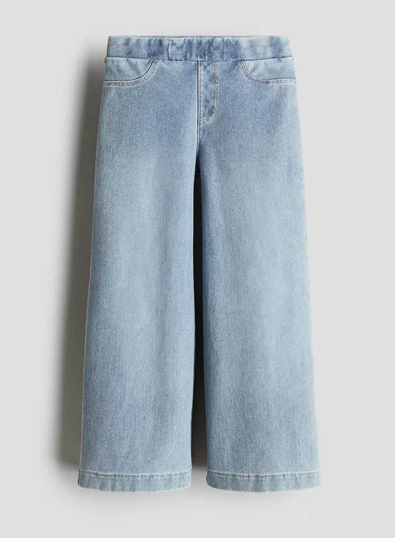 H&M Wide Denim-Look Trousers
