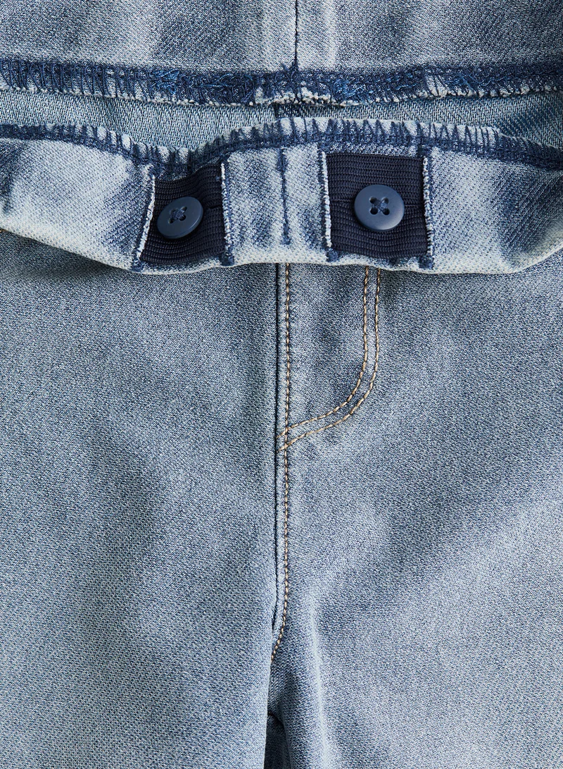 H&M Wide Denim-Look Trousers