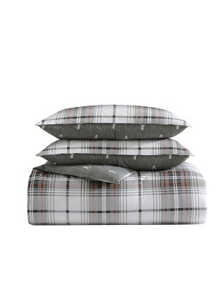 Eddie Bauer  Queen Comforter Set Reversible Cotton Bedding with Matching Shams Plaid Home Decor for All Seasons Alder GreyRed Queen - pzsku/ZC2C8FBBA3A70D3329133Z/45/1750416775/64bef288-d7f1-4d33-b3ff-6d9a428e318b
