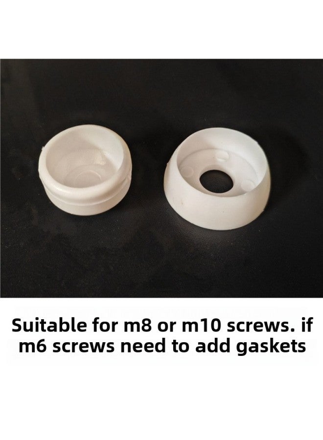 Playground Children's Playground Naughty Castle Nut Cap Slide Slide Plastic Plastic Bolt Protective Cover Wire Cap-Color:White - 25 Caps - Image 1