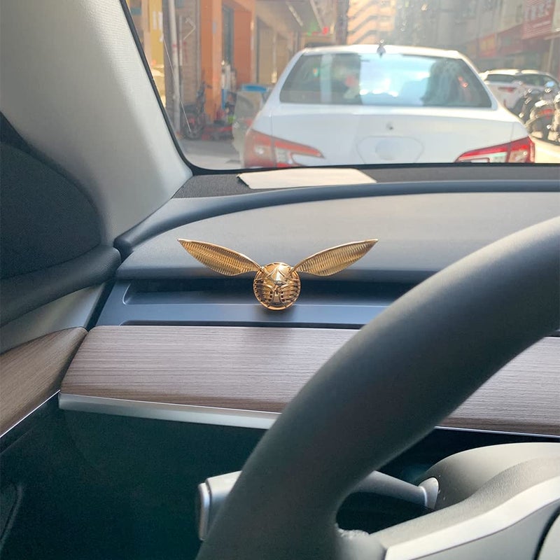 Car Fragrance Diffuser with Vent Clip in Golden elf Style Design, Automotive Air Freshener Purifier Solid Perfume for Car Home Office,2 Aromatherapy Tablets Included (Gold) - Image 2
