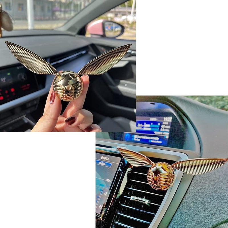 Car Fragrance Diffuser with Vent Clip in Golden elf Style Design, Automotive Air Freshener Purifier Solid Perfume for Car Home Office,2 Aromatherapy Tablets Included (Gold) - Image 5