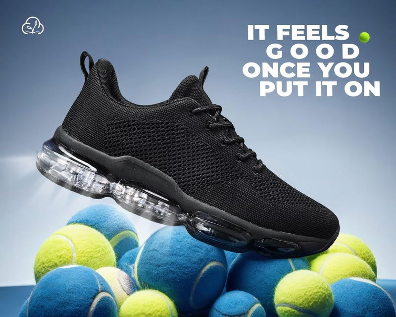 Socviis Men's Air Cushion Running Shoes Breathable Tennis Fashion Sneakers Non Slip Workout Casual Sport Gym Training Soft Sole Walking Shoes - Image 4