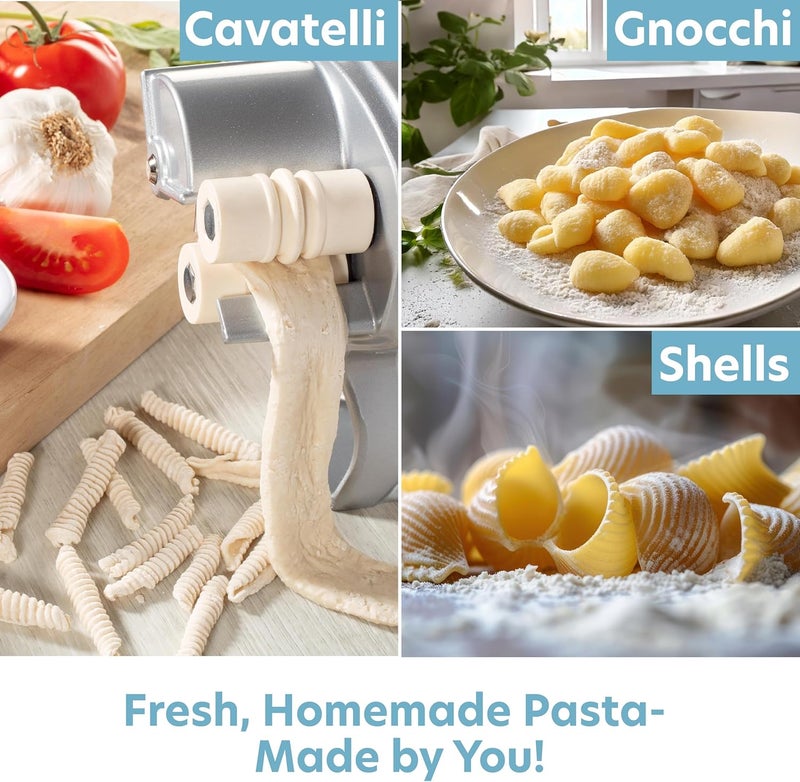 CucinaPro Cavatelli Maker Machine with Easy Clean Rollers - Authentic Gnocchi and Pasta Seashells Maker with Recipes - Image 5