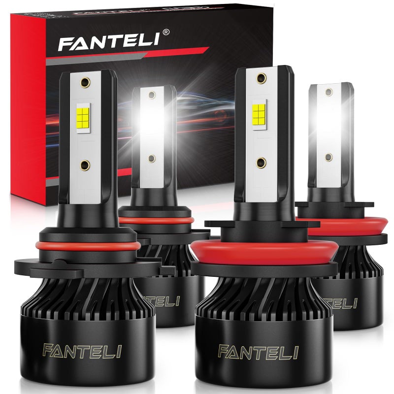 FANTELI Bulbs Combo 6500K Cool White 68000LM 800 Brightness Backup 11 Size Plug and Play IP68 Waterproof Off Road Fog Lights Pack of 4 - Image 2