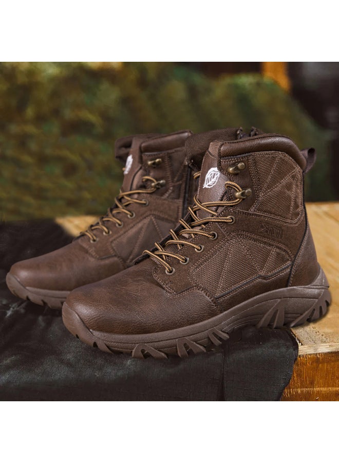 Men's High-top  Boots, Large Size Sneakers, Combat Martin Boots, Outdoor Work Shoes, Trendy Casual Shoes