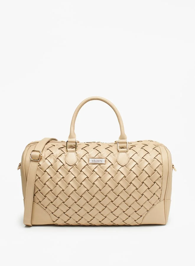 Celeste Women Quilted Duffle Bag with Double Handle and Zip Closure