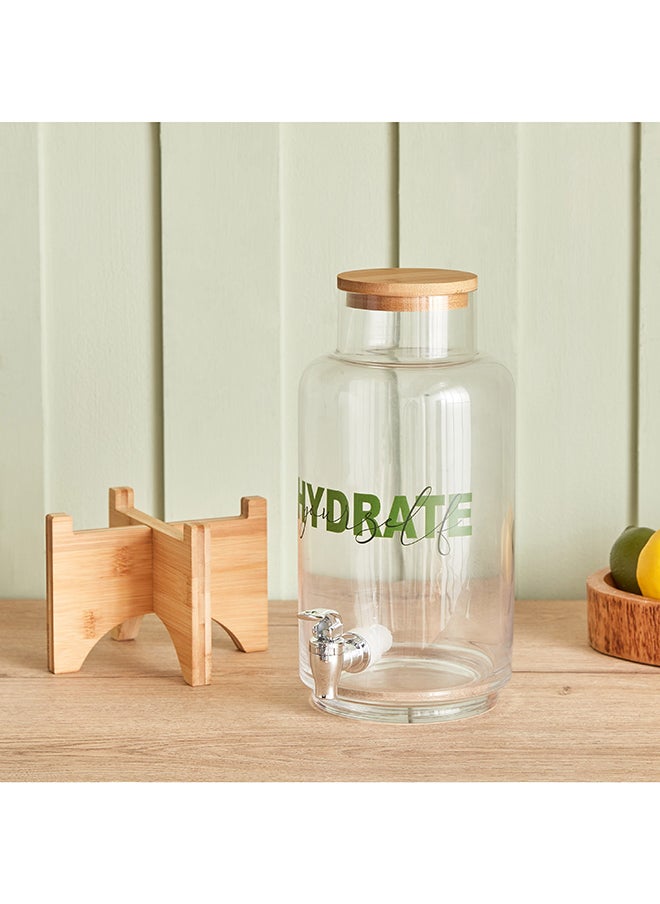 Home Box Harmony Glass beverage Dispenser with Stand - 4000 ml  - Image 2
