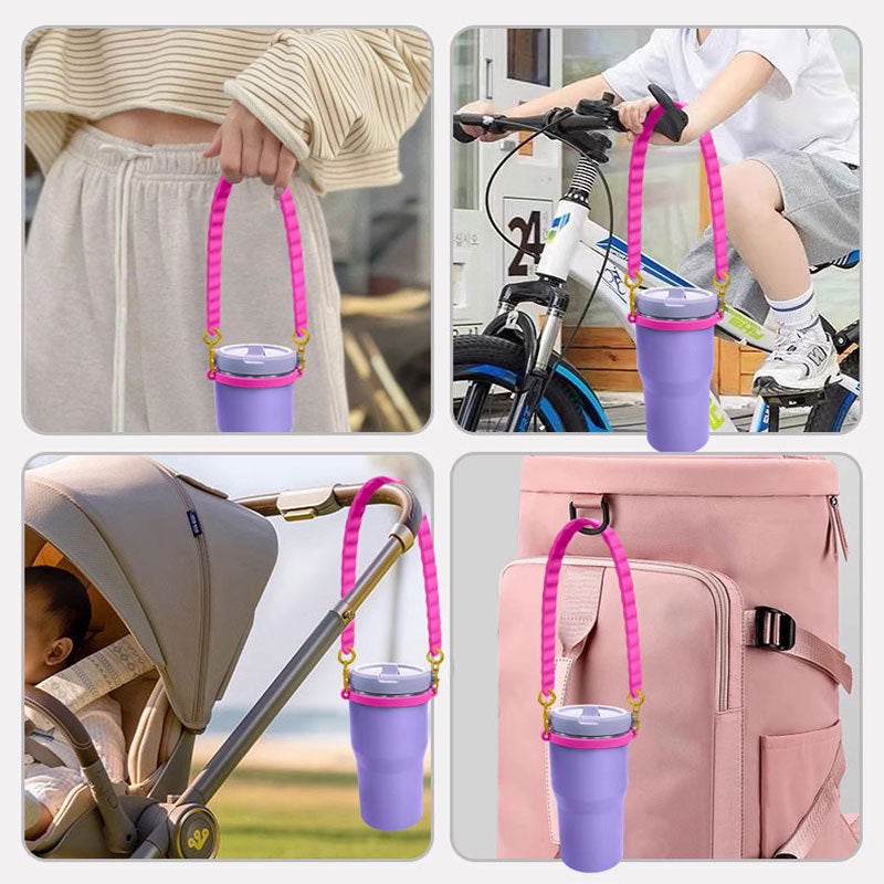 Stanley Cup Lanyard Accessories Ice Cup Sling Owala Water Cup Handle Silicone Cup Strap Portable Rope Sleeve - Image 3