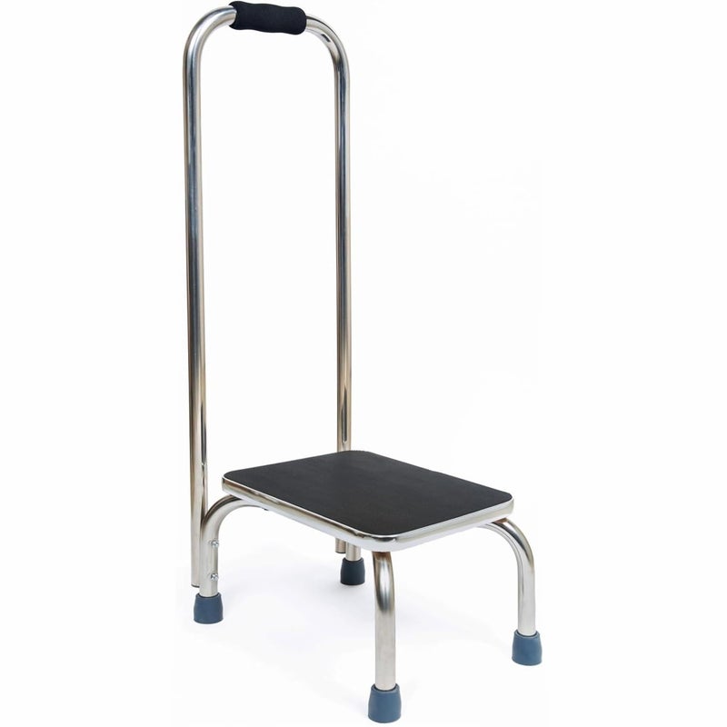 BodyMed Heavy-Duty Foot Step Stool with Handle and Non-Slip Rubber Platform for Seniors & Adults â€“ Holds up to 300lbs, 9 Â½ in. Step Up, 18â€L x 11.5â€W x 34â€H - Image 1