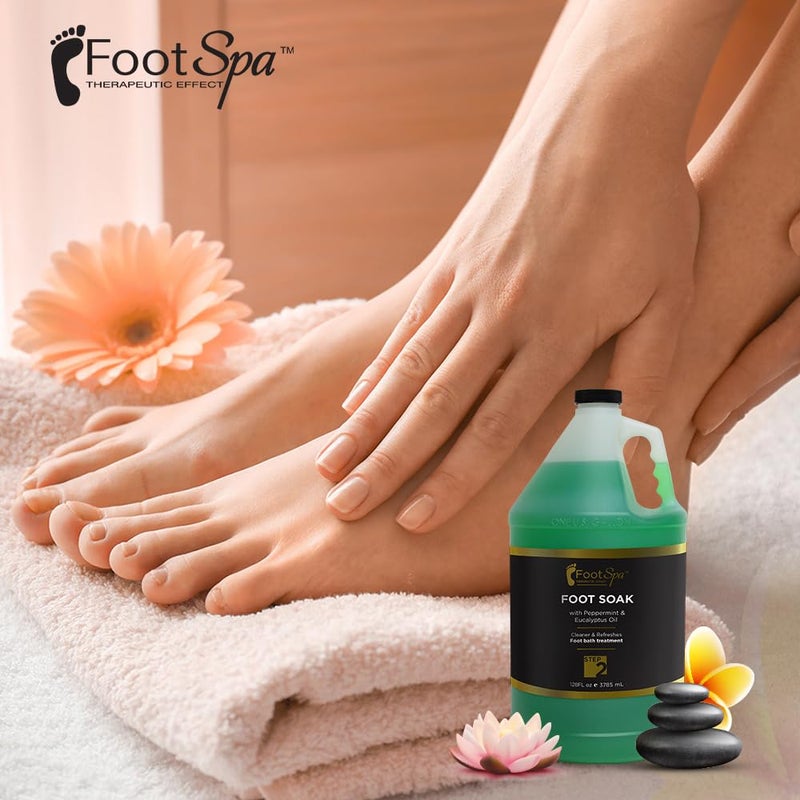 footspa FOOT SPA - Foot Soak - Cleanses, Softens, and Refreshes - Made With Eucalyptus & Peppermint Oil - 128 Oz Gallon - Bulk, Refill Gallon - Image 4