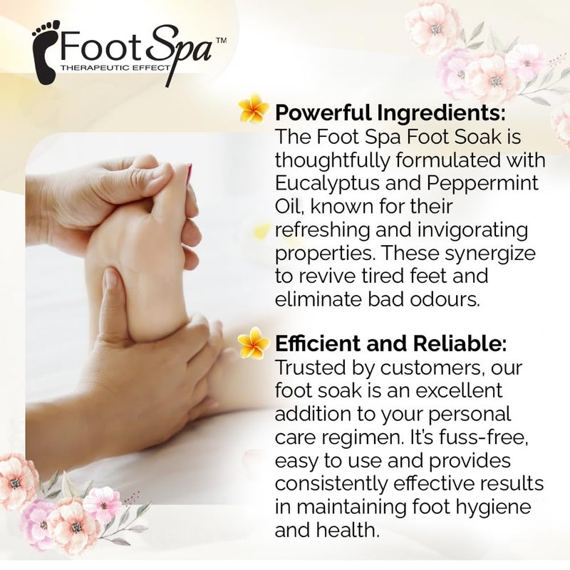 footspa FOOT SPA - Foot Soak - Cleanses, Softens, and Refreshes - Made With Eucalyptus & Peppermint Oil - 128 Oz Gallon - Bulk, Refill Gallon - Image 3
