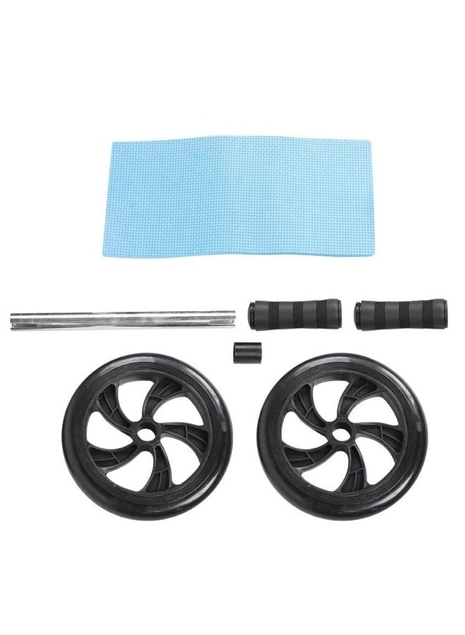Abdominal Trainer Wheel Roller With Knee Mat Black - Image 3