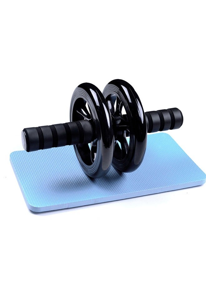 Abdominal Trainer Wheel Roller With Knee Mat Black - Image 1