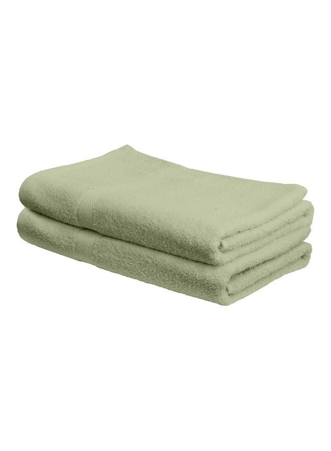 Princess 2-Piece Fast Absorbent Bath Towel Set Sage Green 70 x 140cm - Image 1
