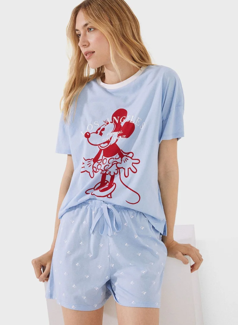 women'secret Minnie Mouse T-Shirt & Pyjama Set