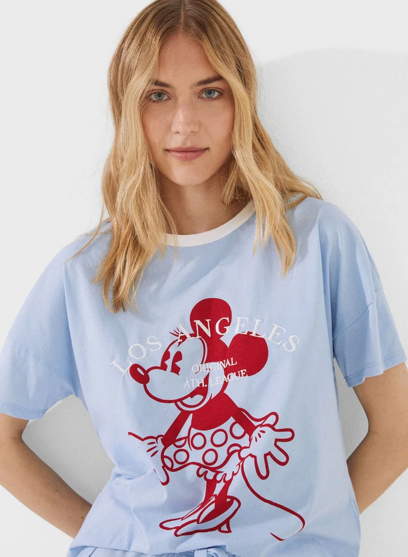 women'secret Minnie Mouse T-Shirt & Pyjama Set