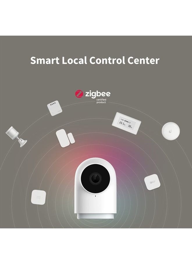 Aqara - Security Camera Hub Indoor G2H Pro, 1080p HD HomeKit Secure Video Indoor Camera, Night Vision, Two-Way Audio, Zigbee Hub, Plug-in Cam Compatible with Alexa, Google Assistant, Works with IFTTT - Image 1