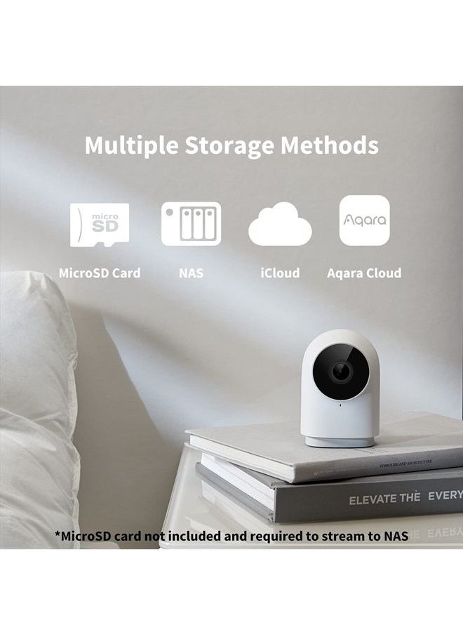Aqara - Security Camera Hub Indoor G2H Pro, 1080p HD HomeKit Secure Video Indoor Camera, Night Vision, Two-Way Audio, Zigbee Hub, Plug-in Cam Compatible with Alexa, Google Assistant, Works with IFTTT - Image 1