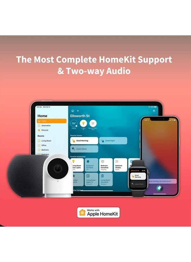 Aqara - Security Camera Hub Indoor G2H Pro, 1080p HD HomeKit Secure Video Indoor Camera, Night Vision, Two-Way Audio, Zigbee Hub, Plug-in Cam Compatible with Alexa, Google Assistant, Works with IFTTT - Image 1