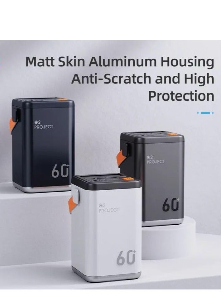 Cool Baby COOLBABY Power Bank 60000 mAh Quick Charge Power Bank Large Capacity Four USB Ports Mobile Power Bank Outdoor Portable 36 W Energy Storage Power Bank(White） - Image 2