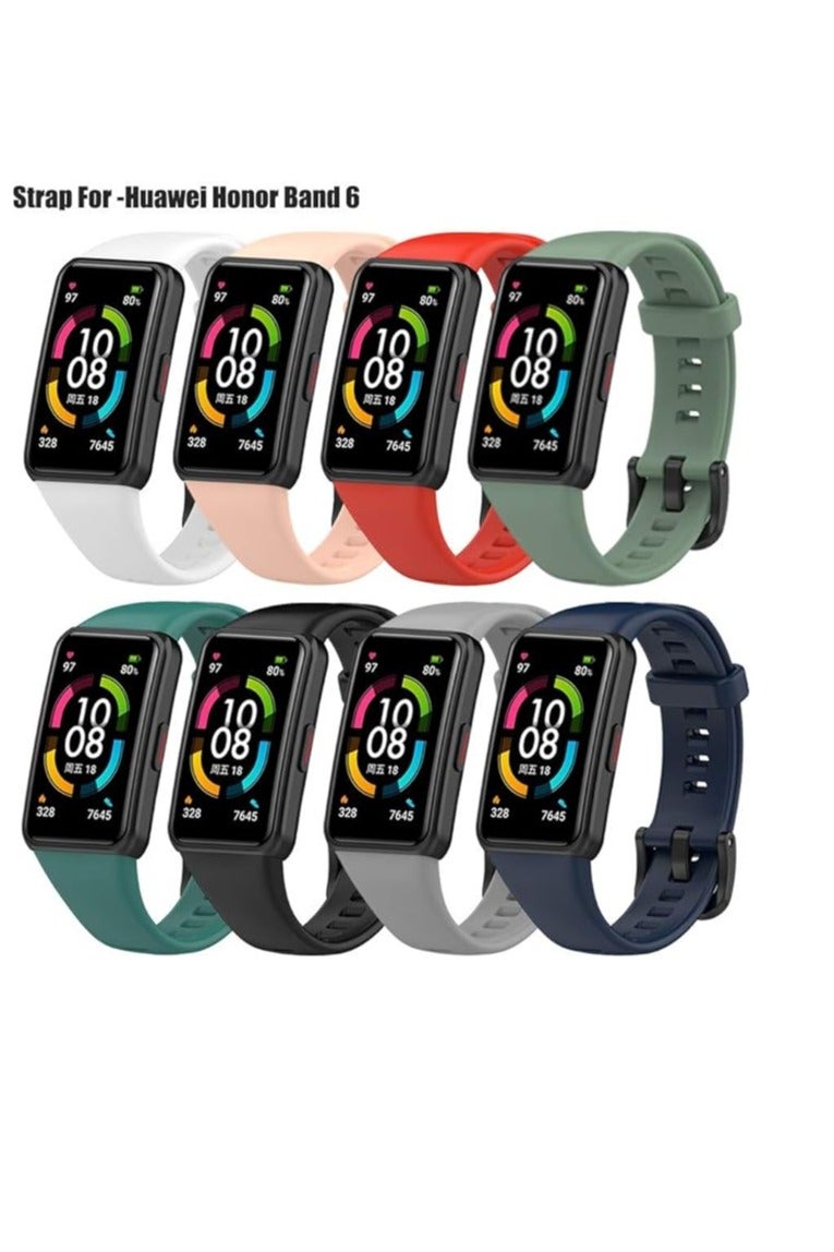 Silicon Replacement Strap for Huawei band 6 / Honor band 6/Huawei band 6 Strap/Honor band 6 Strap (Black) - Image 3