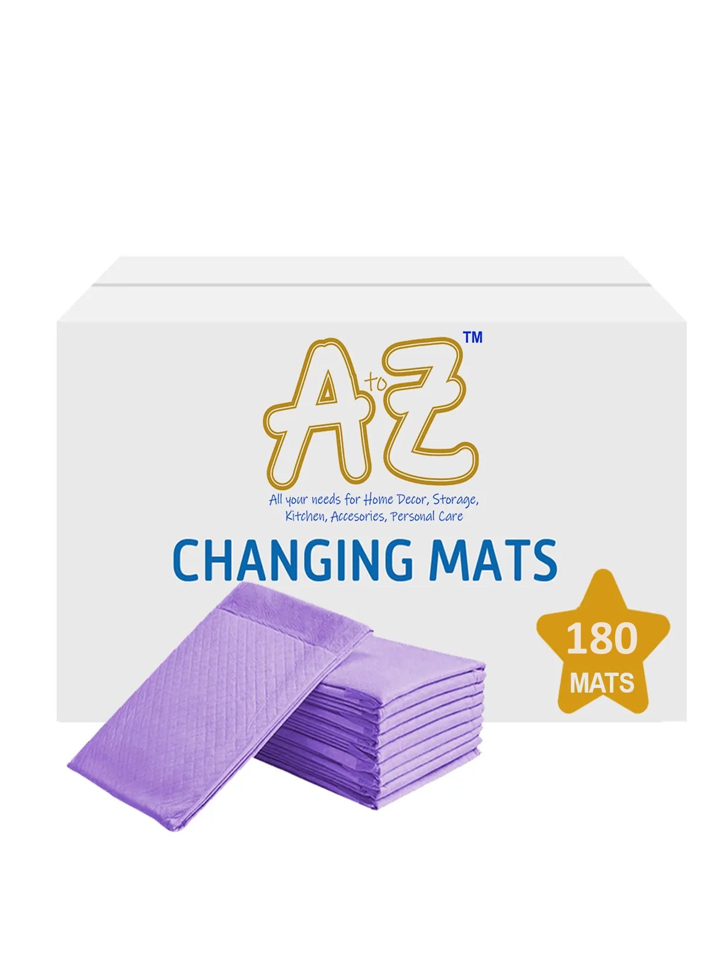 SunBaby - Disposable Changing mats (45x60cm) Large, Pack Of 180 - Lavender