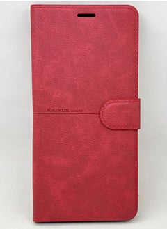 كايو جراب فليب كاييه جلد بحماية 360 درجة لهاتف شاومي ريدمي نوت 10 و ريدمي نوت 10 اس - احمر Xiaomi Redmi Note 10 & Note 10s  - Image 1