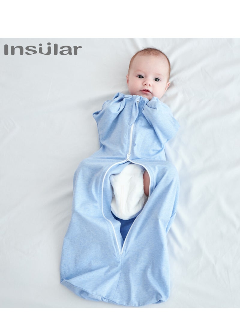 انسولار الأطفال حديثي الولادة كيس النوم مع لحاف ، لحاف ركلة منع تمديد الأكمام كيس النوم - Image 2