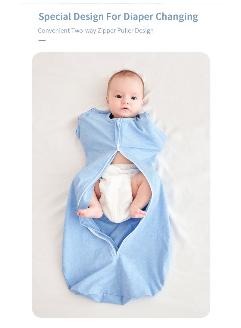 انسولار الأطفال حديثي الولادة كيس النوم مع لحاف ، لحاف ركلة منع تمديد الأكمام كيس النوم - Image 4