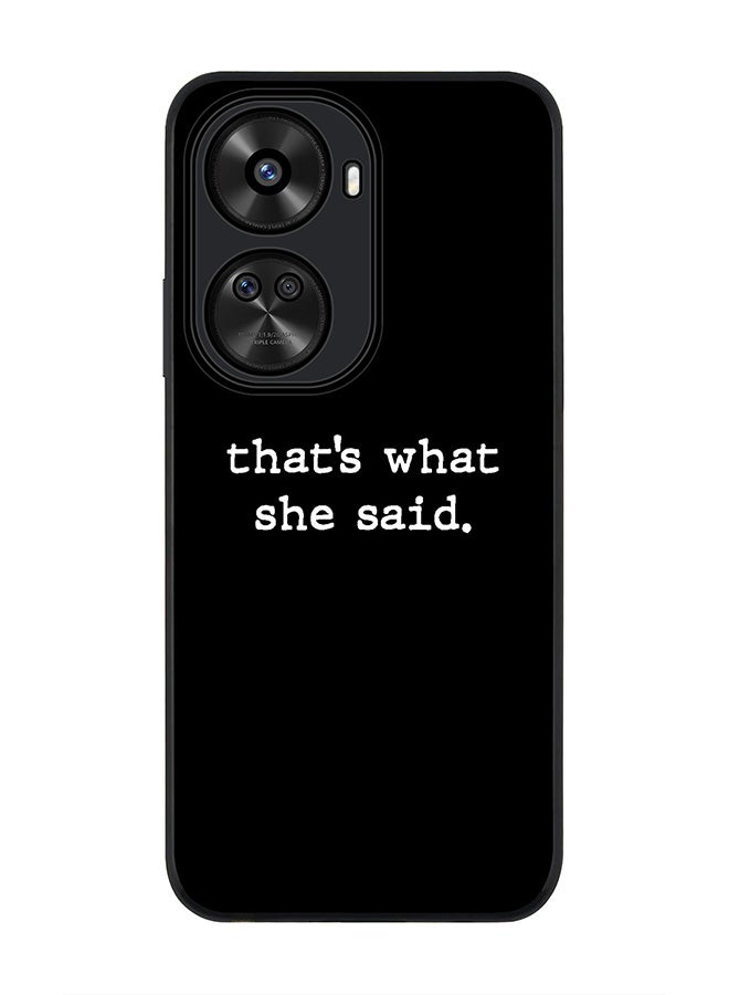 Stylizedd Rugged Black edge case for Huawei nova 12 SE / Huawei nova 11 SE 4G, Slim fit Case Flexible Anti Drop TPU Gel Thin Cover - That’s what she said - Image 1