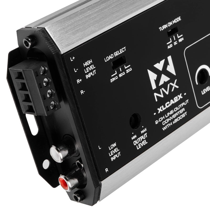 NVX XLCA2X X-Series PRO 2-Channel Line Out Converter Digital Bass Enhancer with xBOOST, Impedance Matching, and Remote Level Control - Image 4