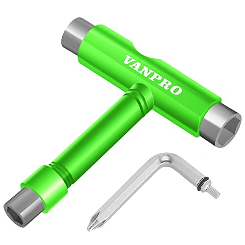 Vanpro skateboard tools skate tool all in oneUsed for installation and maintenance of various skateboards and roller skates，etc.(Snow Green Pack of 1) - Image 1