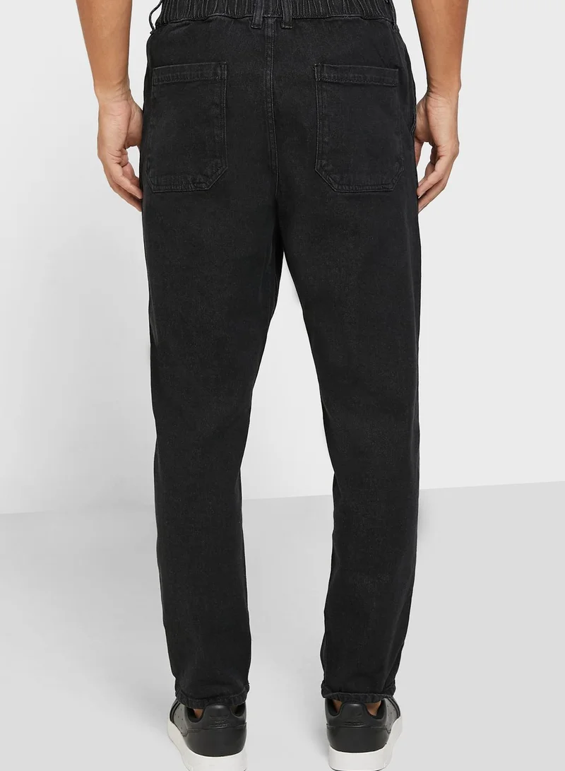 Seventy Five Elasticated Waistband Relaxed Fit Jeans