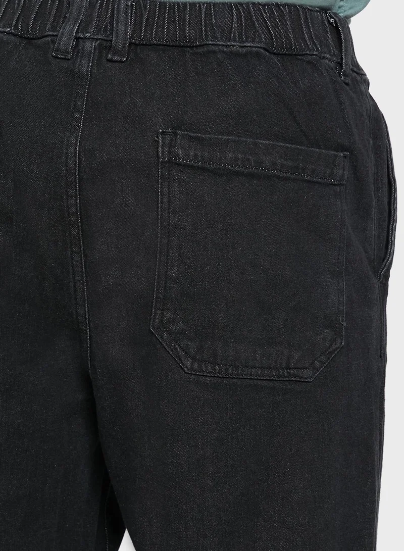 Seventy Five Elasticated Waistband Relaxed Fit Jeans