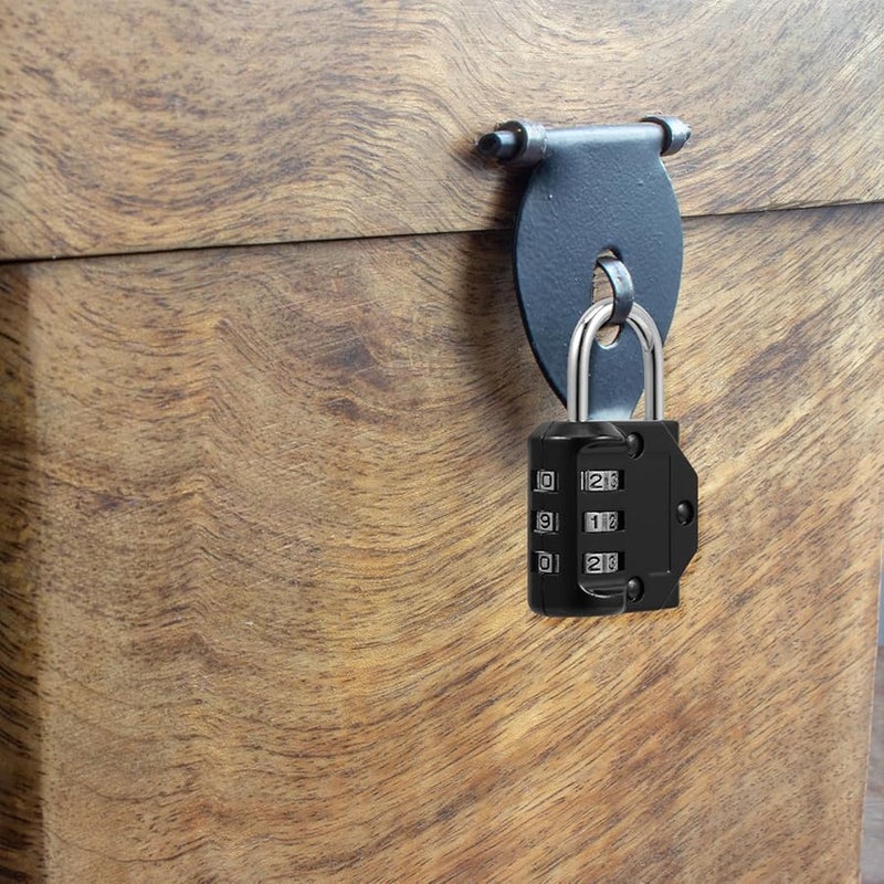 Black Digital Code Lock Padlock Keyless Combination for Gym Locker Portable Weatherproof Heavy Security - Image 5