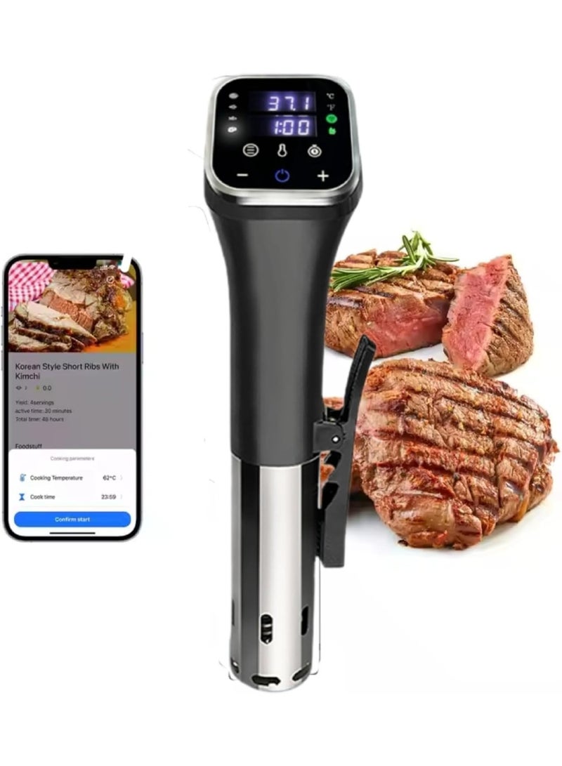 كيلا جهاز طهي سوس فيد، جهاز طهي سوس فيد مع تحكم دقيق بتطبيق واي فاي، 1100 واط سوس فيد مع تطبيق قوائم طعام محددة مسبقًا، وصفات، درجة حرارة دقيقة ومؤقت - Image 1