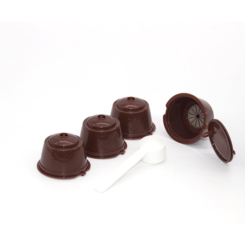 Suitable For Dolce Gusto Duqu Kusi Filter Screen Coffee Filter 4 Pack With Spoon Combination - Image 2