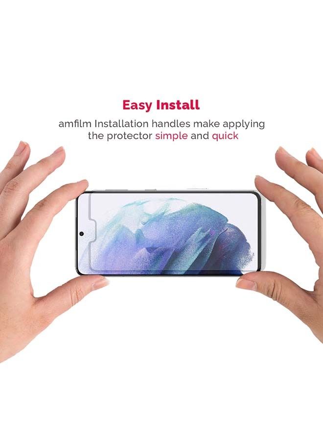 Tempered Glass Screen Protector For Samsung Galaxy S21 Clear - Image 2